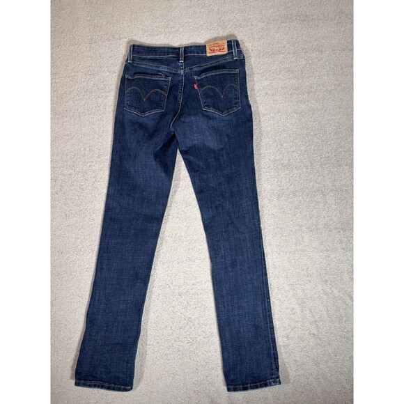 Levi’s Women’s Mid Rise Skinny Jeans Size 4 Fit 28x29 Metal Studs Blue Jeans - Picture 9 of 10